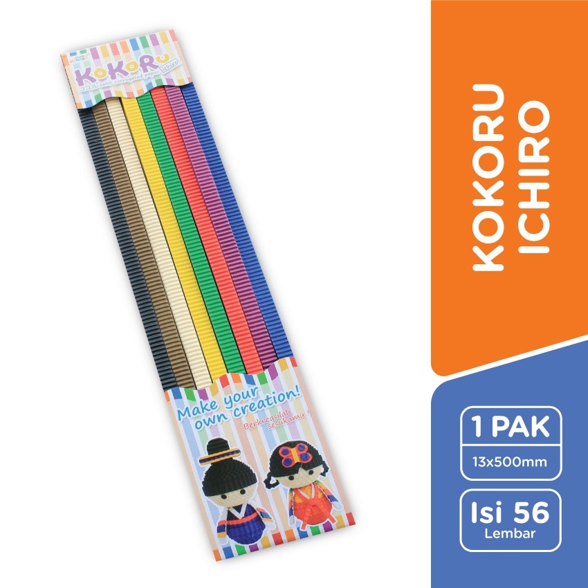 

[Avjaya Stationery] Kokoru Kertas Bergelombang Ichiro 1,3 x 50 cm - KKR ICHIRO STR