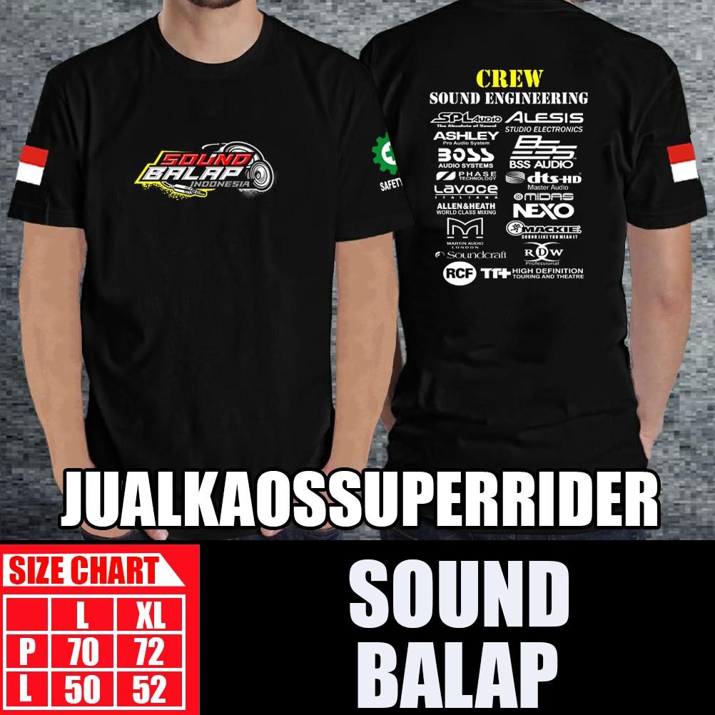 Promo Kaos Pria Crew Sound Balap Indonesia O&J Style