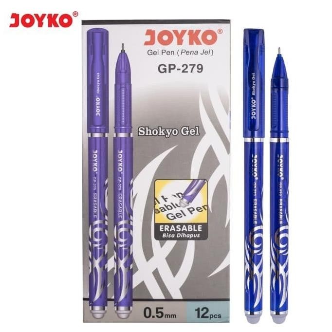 

Produk Baru!! Erasable Gel Pen Pulpen Bisa Dihapus Joyko GP-279 Blue Shokyo 12 Pcs