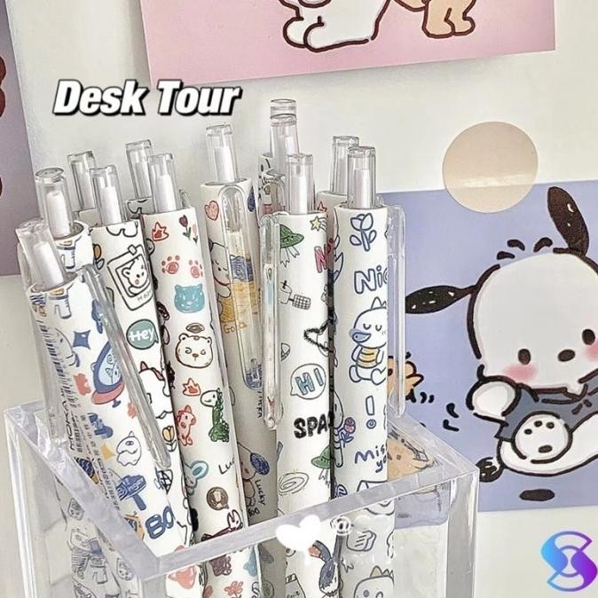 

Produk Baru!! 6PCS/BOX Pulpen Gelpen Hitam 0.5mm-Suning Mall