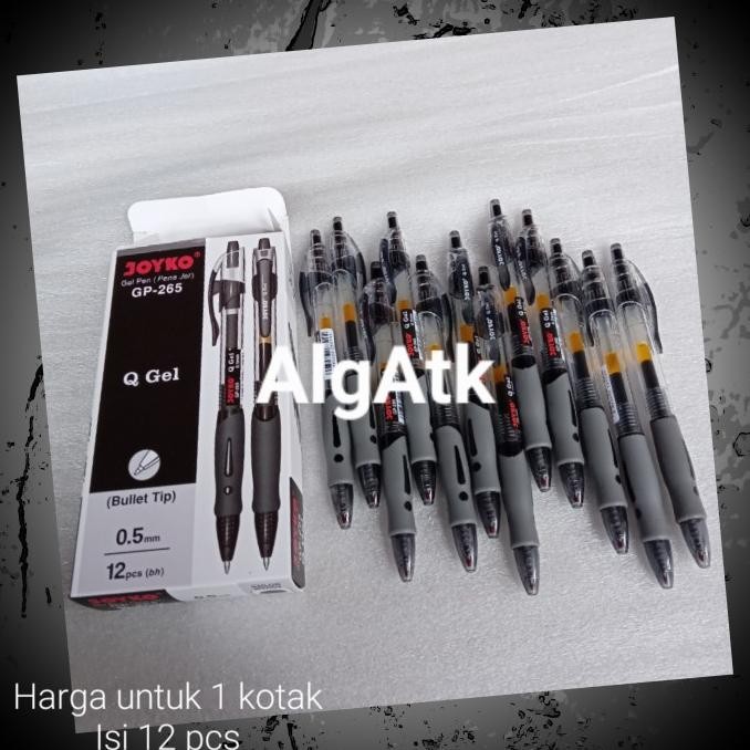 

Produk Baru!! 1 kotak pulpen gel cetek joyko 0.5 GP-265 hitam