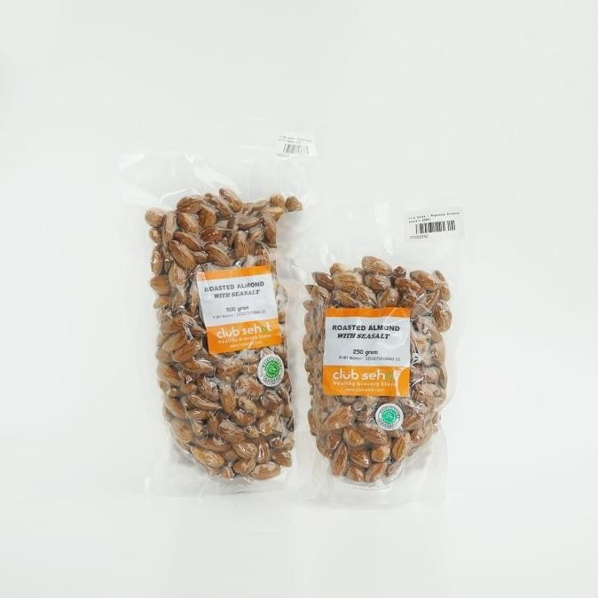 

club sehat roasted almond with seasalt 250gr termurah
