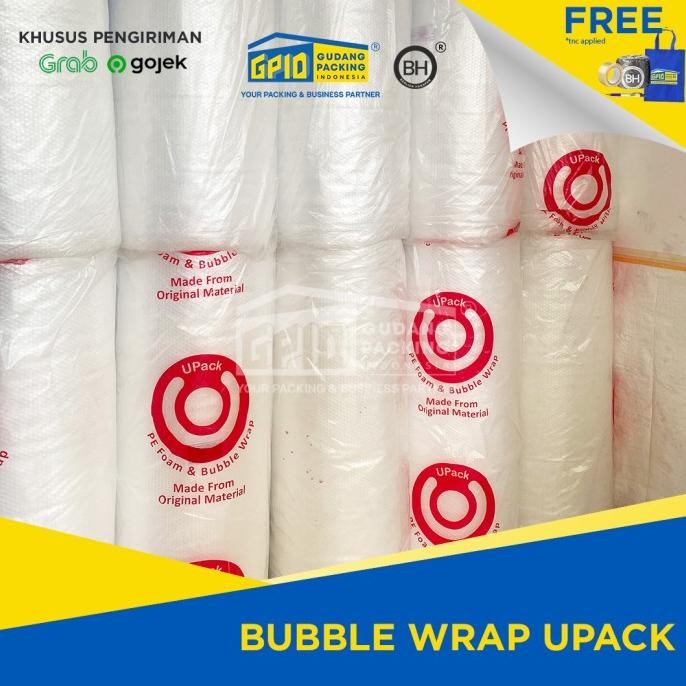 

(GOSEND/GRAB) U-PACK - Bubble Wrap Warna Hitam / Bening 125cm x 50 m
