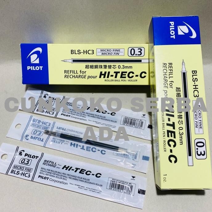 

Produk Baru!! REFILL PULPEN PILOT HI-TEC-C HITAM 0.3 MM / 1 BOX ISI 12 PCS
