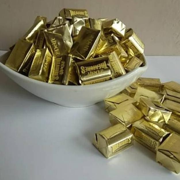 

500gr delfi treasure almond - coklat kiloan pabrikan termurah