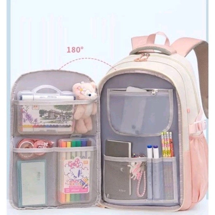 Cathleen - Tas Sekolah Model Kulkas Laki Laki Perempuan/Ransel Anak Sekolah Cewek Cowok Sd Smp Sma