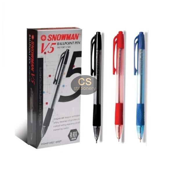 

Produk Baru!! Bolpen / Ballpoint / Pulpen Snowman V5 (12 Pcs)