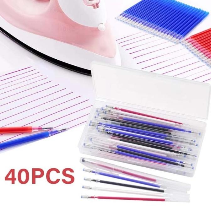 

Produk Baru!! 40pcs Heat Erasable Pen Spidol Jahit Kain Pen Penanda Kain Pen Pola Universal Pulpen Pola Pen Penanda Kain Pulpen Jahit