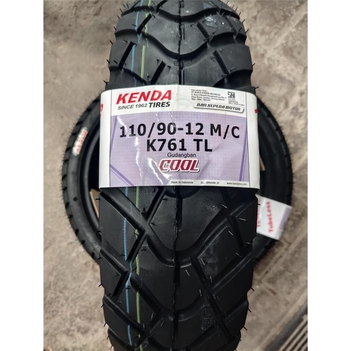 Kenda K761 120 80 - 12 Ban Luar Dual Sport Semi Trail Tubeless Motor Scoopy Ring 12 Free Pentil