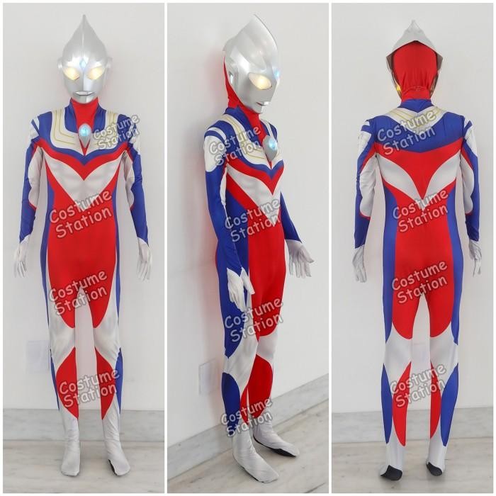 New 100% Originalll Kostum Ultraman Tiga / Costume Superhero Anime Pria Dewasa New Best Quality Asli