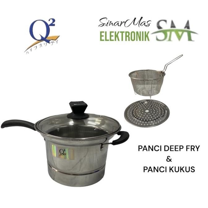 Siap Kirim Panci Goreng Deep Fry dan Panci Kukus Q2 3in1 TERMURAH
