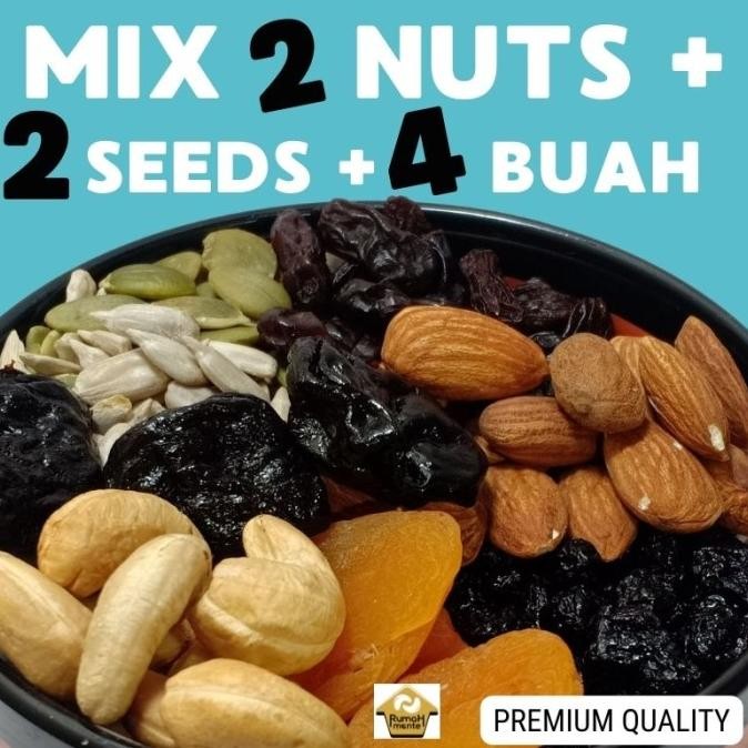 

mix 8 superfood 1kg almond mete sunflower pumpkin blueberry apricot termurah