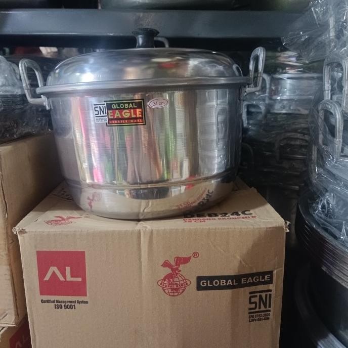 Siap Kirim dandang nasi ukuran 24 cm / langsang nasi /panci kukus 2 liter nasi