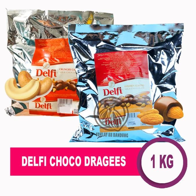 

delfi almond mede cashew 1kg, coklat delfi 1 kg choco dragees 1 kilo termurah