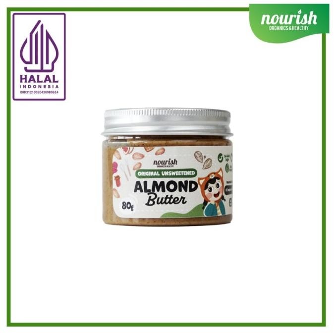 

nourish original unsweetened almond butter - 80 gram termurah