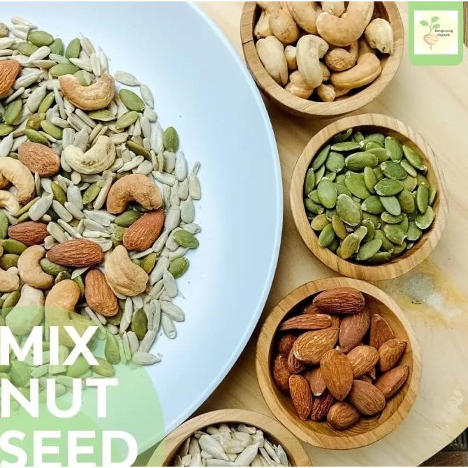 

(mix 250gr) - almond, cashew, pumpkin seed, sunflower seed - roasted termurah