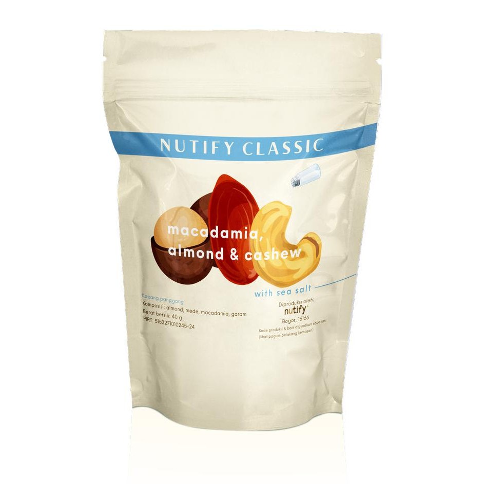 

salted / unsalted macadamia almond cashew - nutify classic termurah