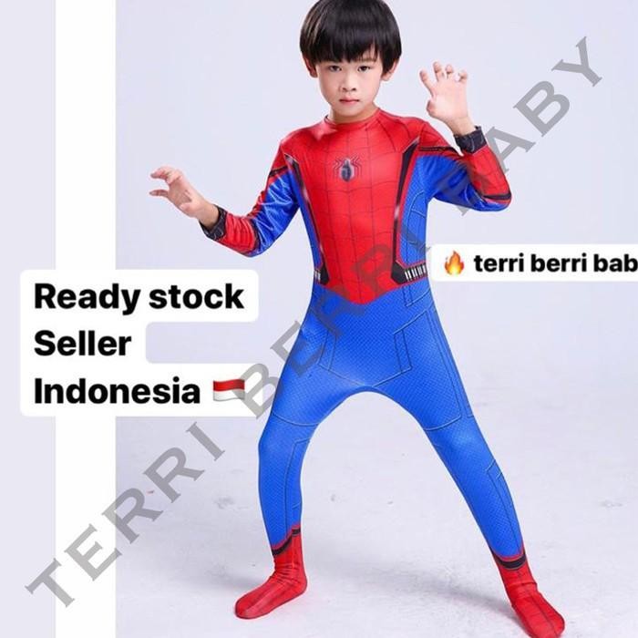 New 100% Originalll Custom Spiderman Costume Spider Man Kostum Spidermen Homecoming Spidey Terbaru B