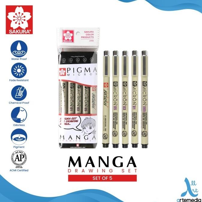 

Drawing Pen Sakura Pigma Micron Manga Set Pulpen Gambar Stok Terbatas