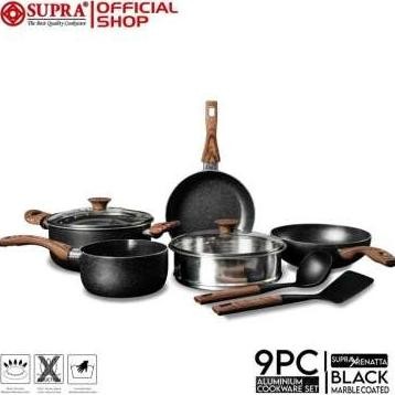 Siap Kirim Panci Set 9 Pcs Supra Chef Renatta Moeloek I Cookware set Supra Marble
