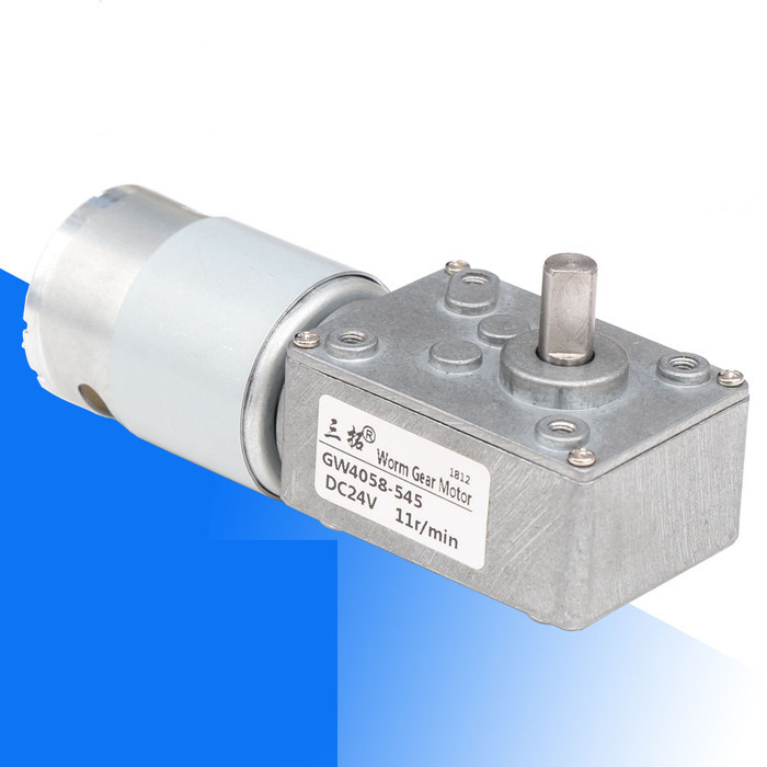 GW4058 DC12V 24V SINGLE AXIS DC BRUSHED WORM GEAR MOTOR