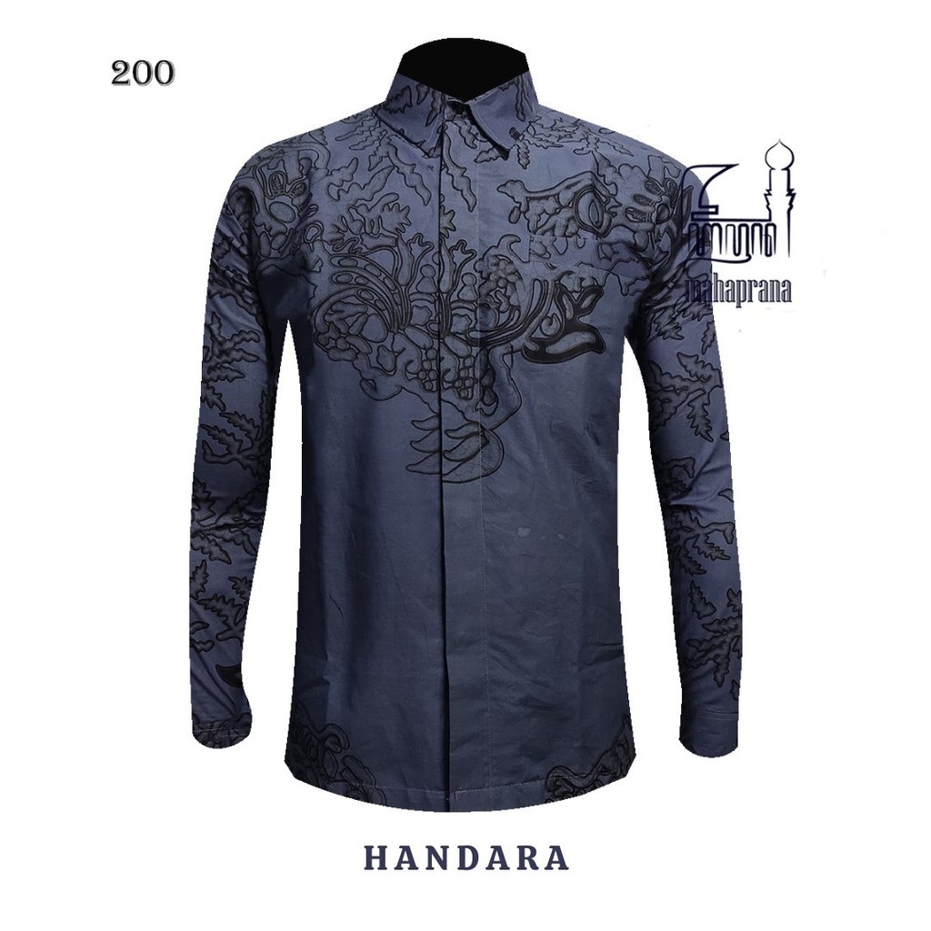 Batik Mahaprana Motif Handara Kemeja Batik Pria Lengan Panjang dan Pendek Slimfit Full Furing Premiu