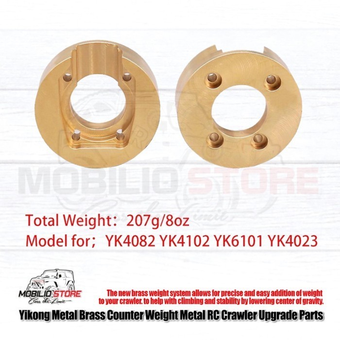 Murah Upgrade Brass Counterweight Axle RC Crawler for Yikong YK4102 YK4082 Non COD