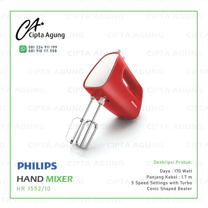 Hand Mixer Philips Hr 1552 Hr1552 Hr1552/10