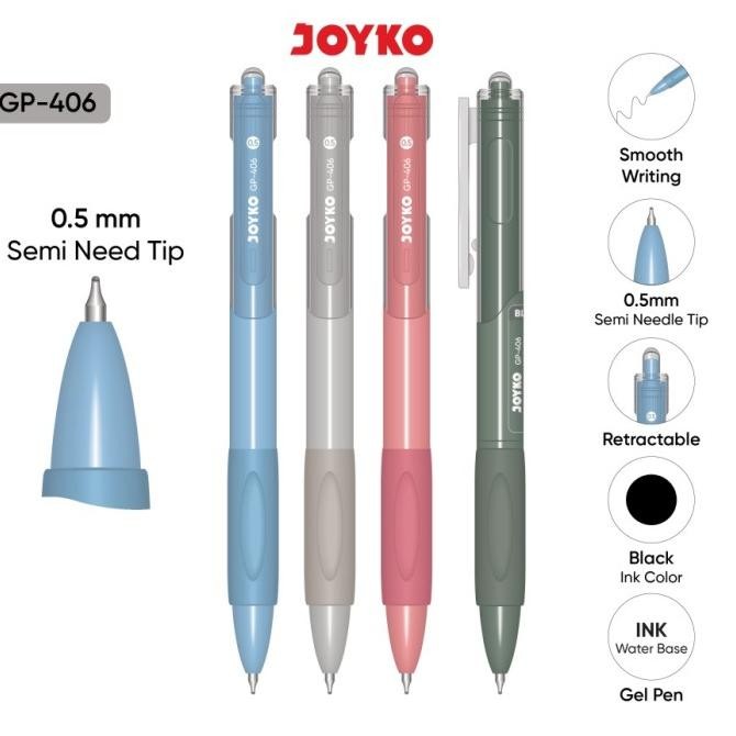 

Produk Baru!! Gel Pen Pulpen Pena Joyko GP-406 0.5 mm