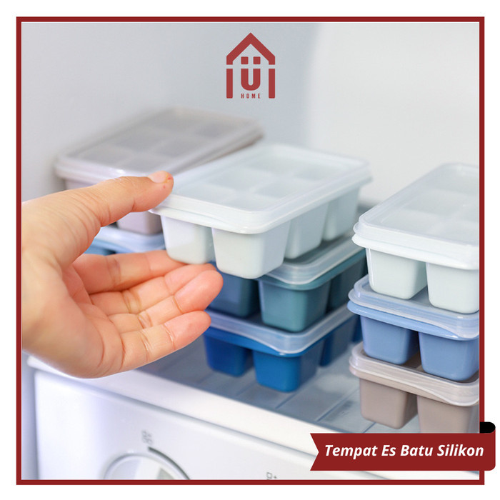 UNISO - TEMPAT ES BATU CETAKAN ES BATU SILIKON 6 GRID