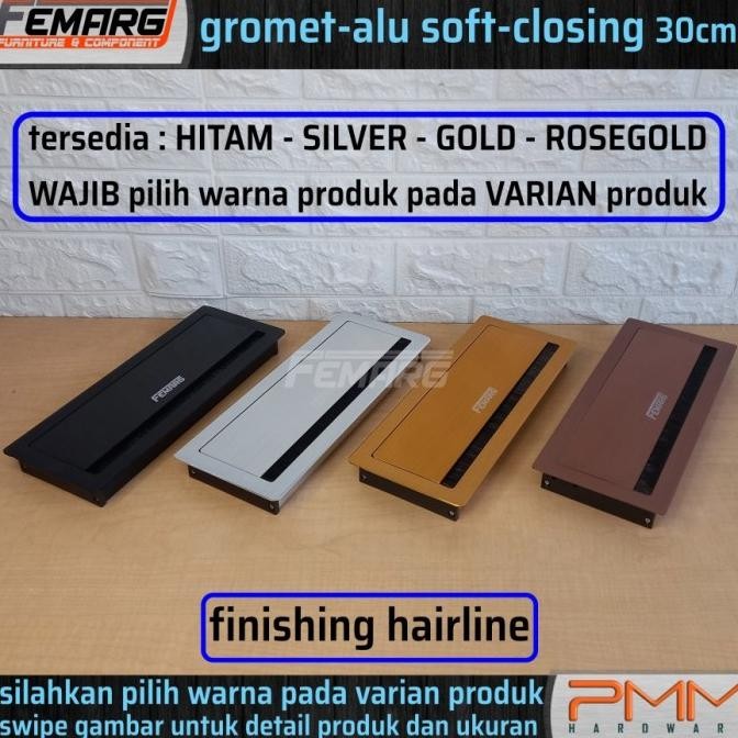 

~^~^~^] Gromet aluminium hairline softclosing FEMARG 12x40 gold rosegold black
