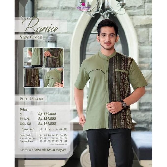 Raunapride Sarimbit Keluarga  Terbaru / Rania -Sage Green  / Fashion Muslim Lebaran baju