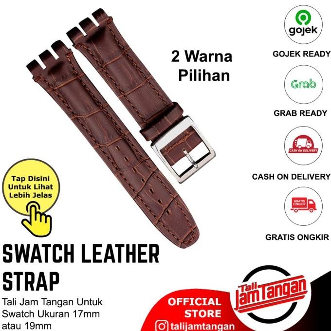 19mm Swatch Croco Leather Strap Tali Jam Swatch Kulit