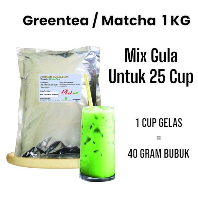 

BARU POWDER GREEN TEA 1KG/ BUBUK MINUMAN MATCHA (CREAMER+GULA) 1KG