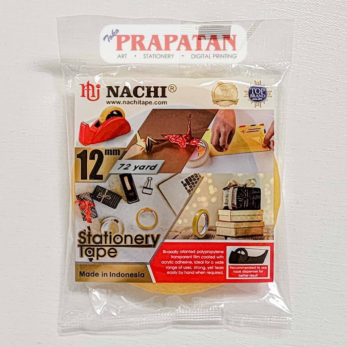 

Selotip / Isolasi / Stationery Tape Nachi 12mm x 72 yard