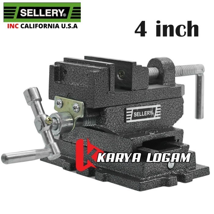 Catok Cross 4 Inch Sellery U.S.A Ragum Catok Silang Bor Meja Duduk