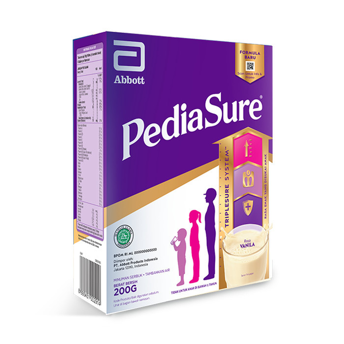 

PEDIASURE TRIPLESURE VANILA 200 GR / SUSU ANAK