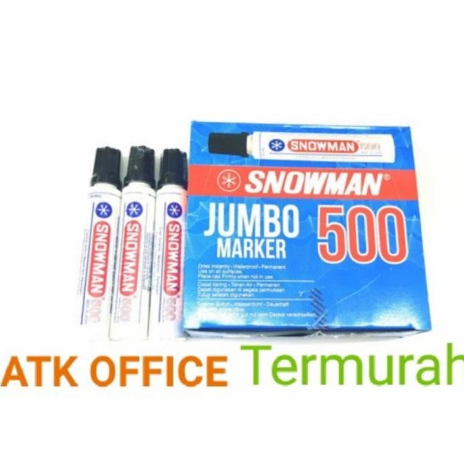 

Spidol Snowman jumbo 500 Permanent Marker selusin (12Pcs) Termurah