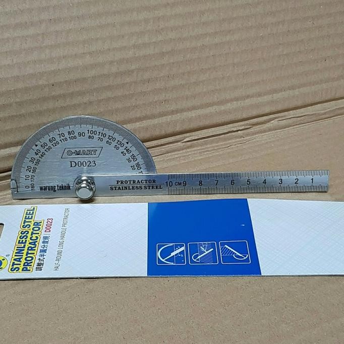 

Promo CMART D0023 Protractor Stainless Steel Busur Derajat 10 cm half Round COD