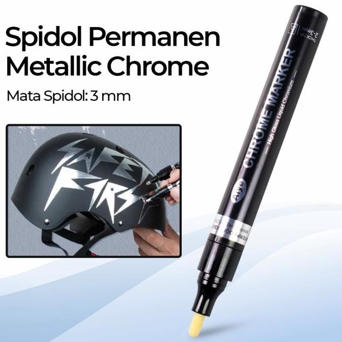 

iye Spidol Permanen Marker Metallic Chrome 3 mm Termurah