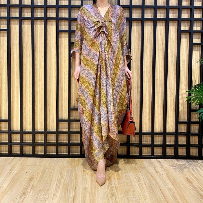 Murah Long kaftan rempel 3/kaftan batik/kaftan panjang Non COD