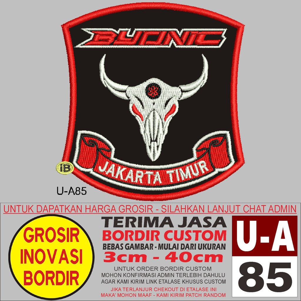 PATCH BORDIR LOGO U-A85 PATCH BORDIR LOGO YAMAHA BYSON JAKARTA TIMUR - REVIEW/TESTIMONI