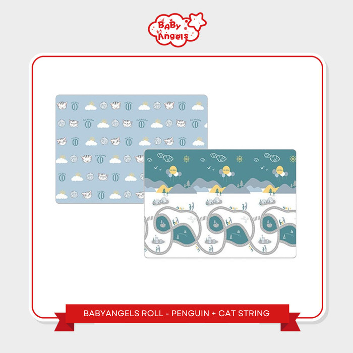 BabyAngels Roll - Penguin + Cat String Playmat