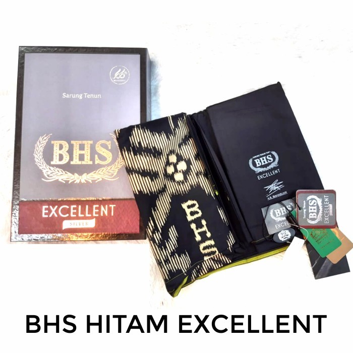SARUNG BHS HITAM POLOS MERCERICED MESRES ORIGINAL MURAH PREMIUM (ASLI)