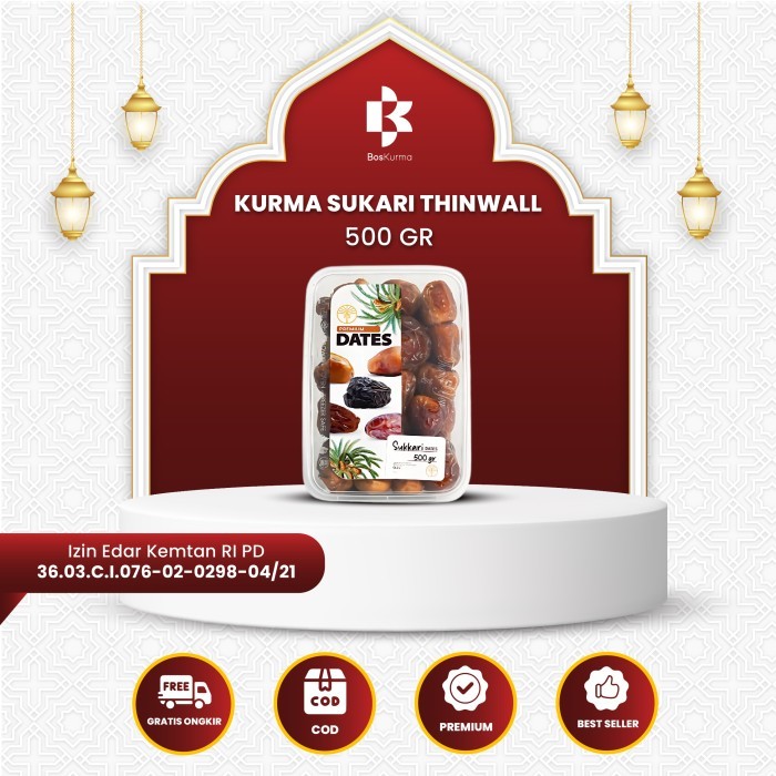 

Kurma Sukari Kemasan Thinwall 500 gram - Premium Dates
