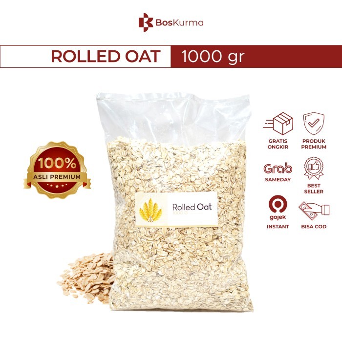

Reguler Rolled Oat 1 Kg - Oatmeal Gandum Utuh Original