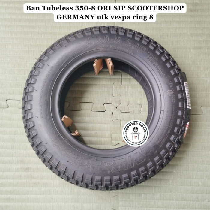 Ban Tubeless 350-8 ORI SIP SCOOTERSHOP GERMANY utk vespa ring 8