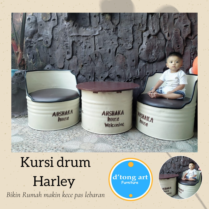 Kursi Drum Paket 2 Kursi Harley 1/2 Dan Meja Drum