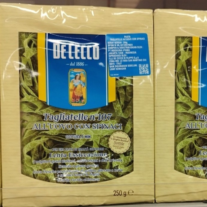 

de cecco tagliatelle spinach/pasta bayam 250 gr
