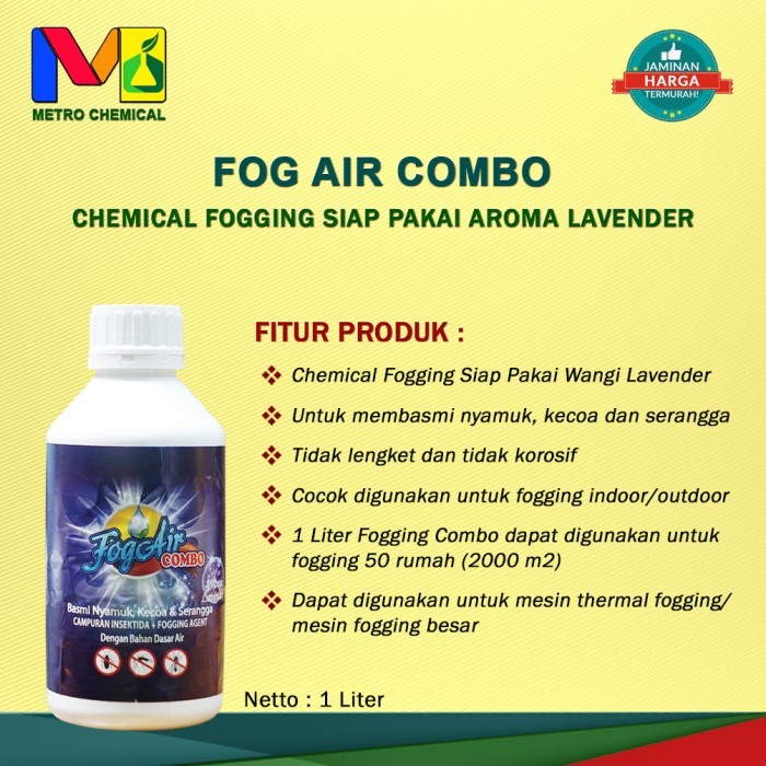 FOG AIR COMBO Obat Fogging Siap Pakai Aroma Lavender